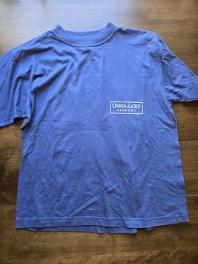 Onion Jack’s Bermuda T Shirt Medium Navy Graphic Tee Cotton